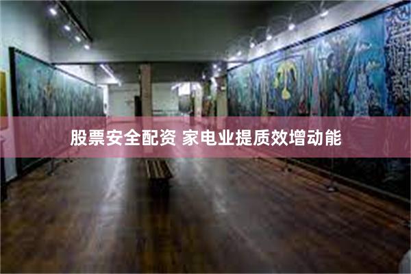 股票安全配资 家电业提质效增动能