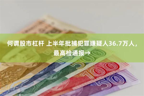 何谓股市杠杆 上半年批捕犯罪嫌疑人36.7万人，最高检通报→