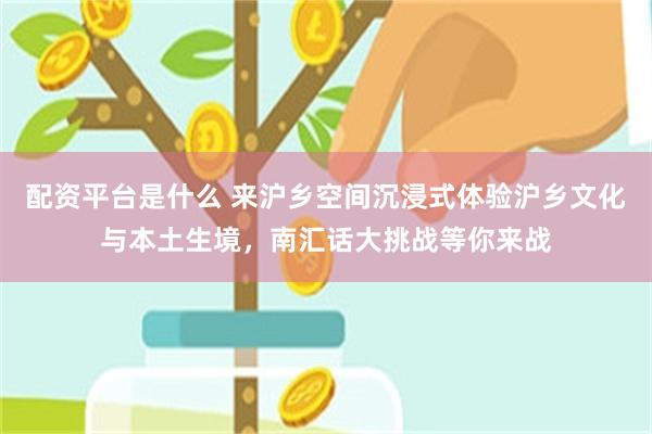 配资平台是什么 来沪乡空间沉浸式体验沪乡文化与本土生境，南汇话大挑战等你来战