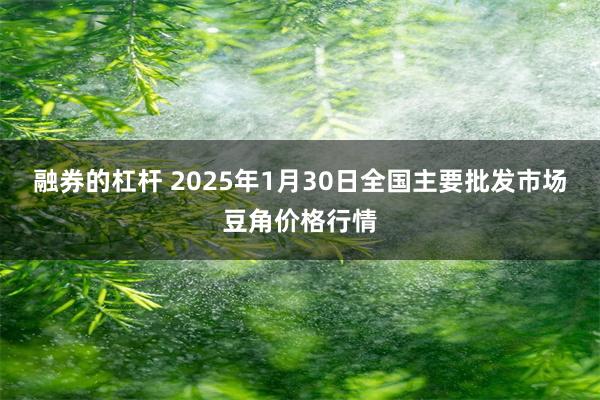 融券的杠杆 2025年1月30日全国主要批发市场豆角价格行情