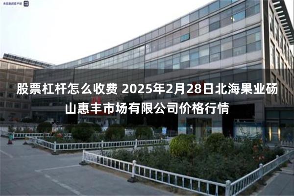 股票杠杆怎么收费 2025年2月28日北海果业砀山惠丰市场有限公司价格行情